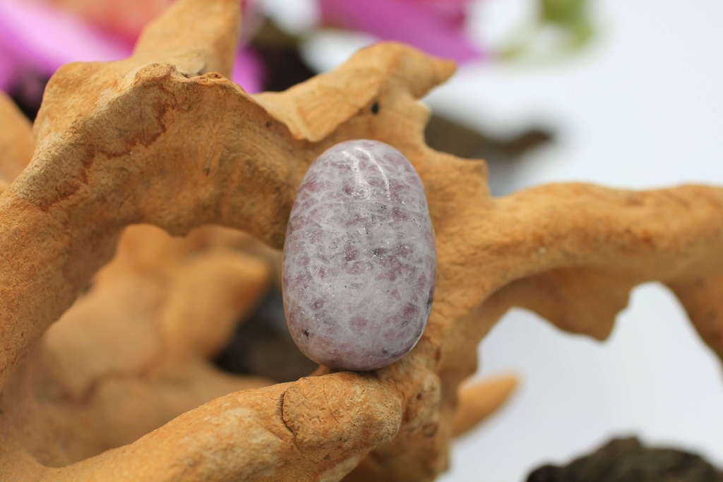 Pendentif foré en Lépidolite