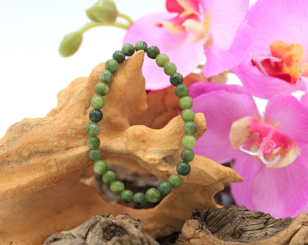 Bracelet en perles 6mm en Jade néphrite