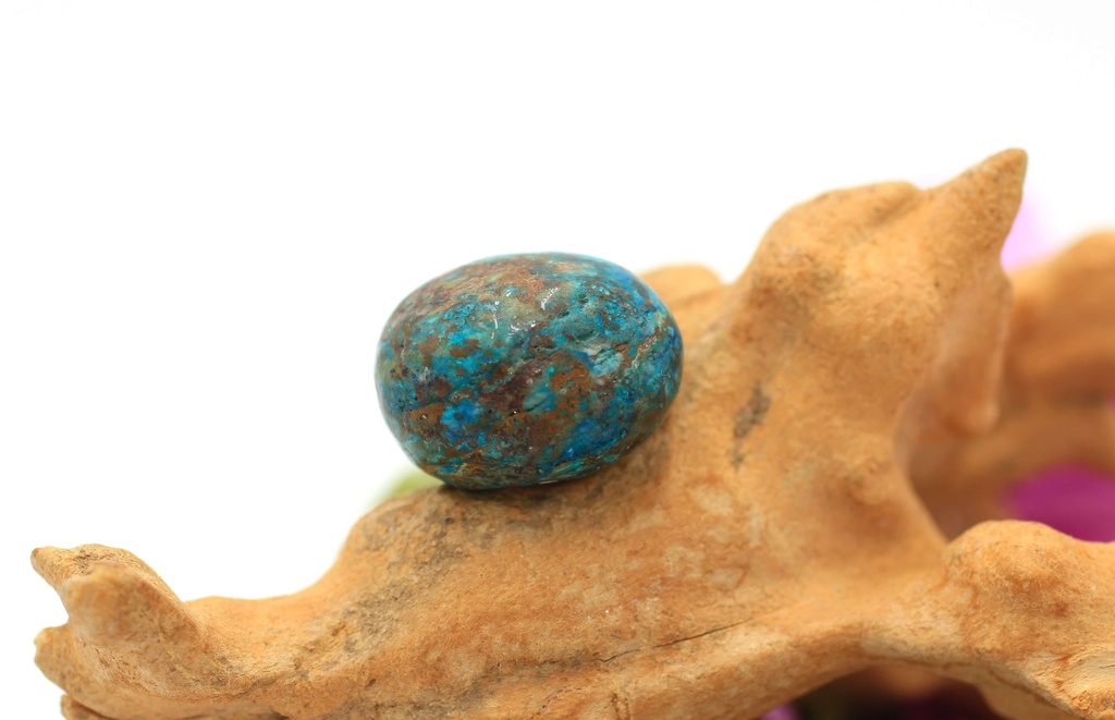 Chrysocolle-Shattuckite roulée