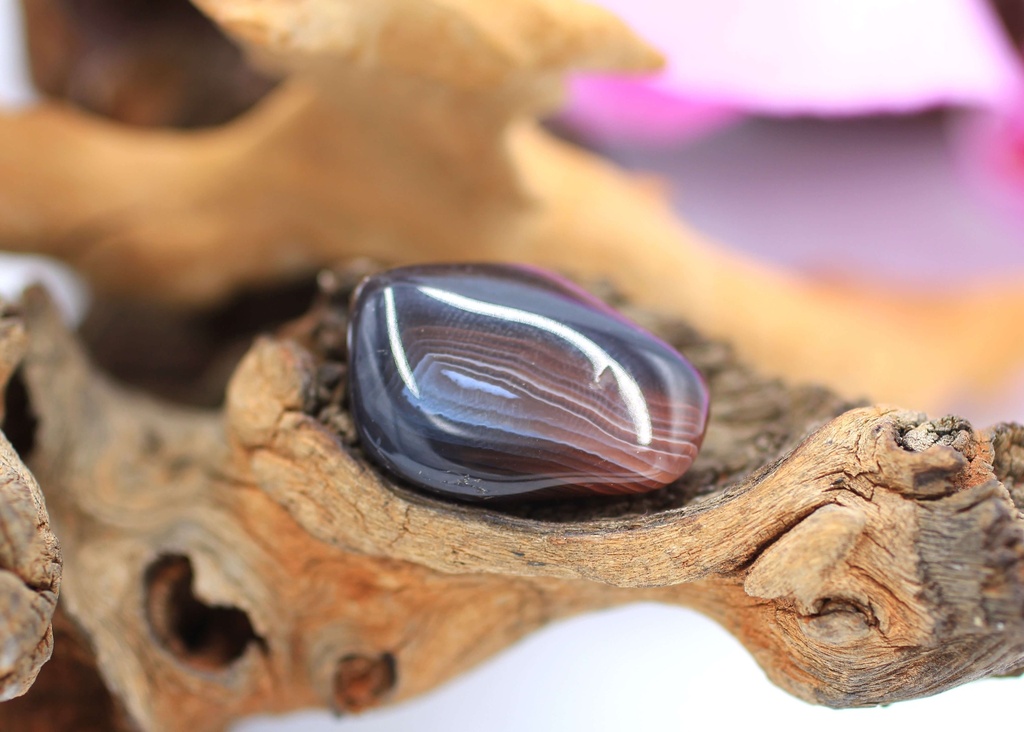 Agate du Botswana roulée