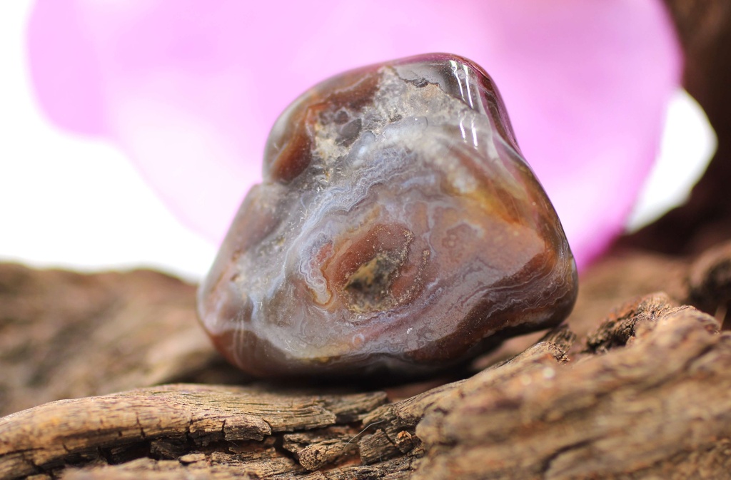 Agate du Botswana roulée