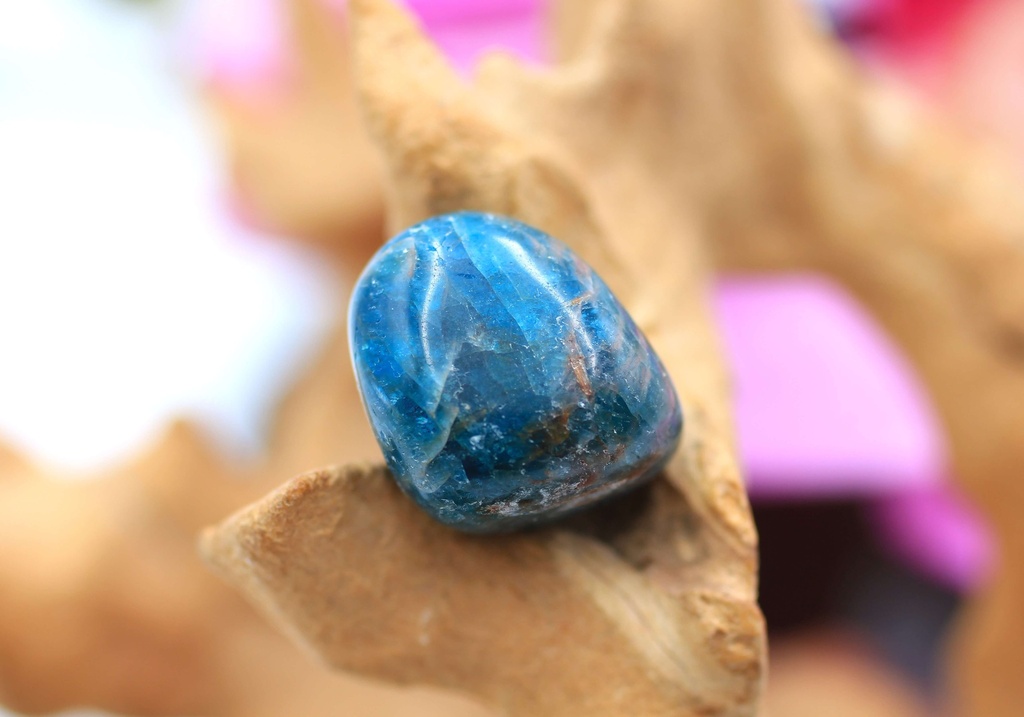 Apatite bleue roulée