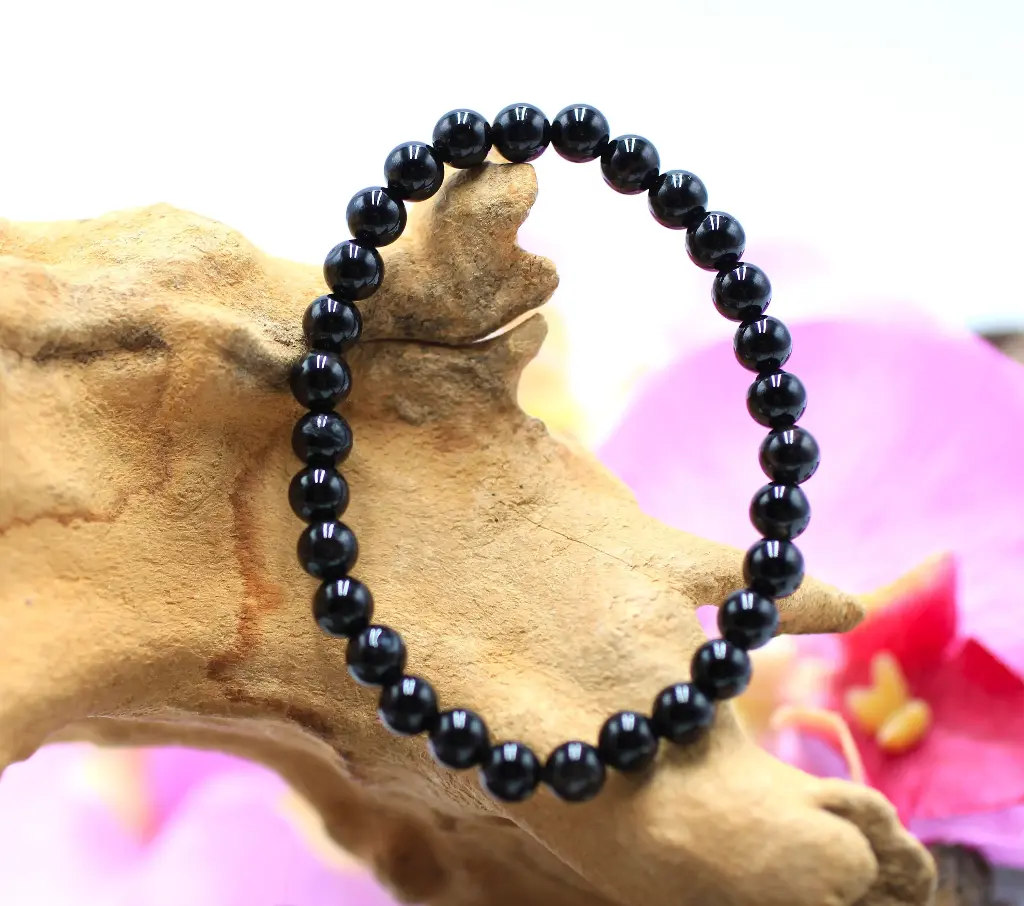 Bracelet en perles 6mm en Onyx noir