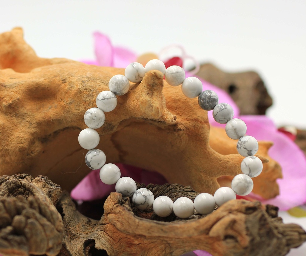 Bracelet en perles 8mm en Howlite