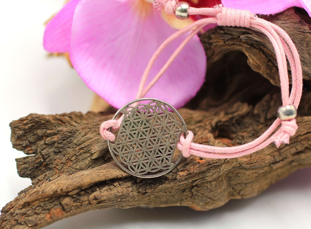 Bracelet en Laiton Symbole Fleur de vie