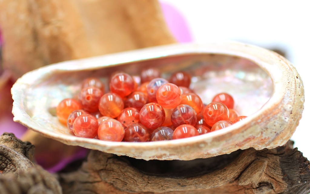 Perle 8mm en Agate feu