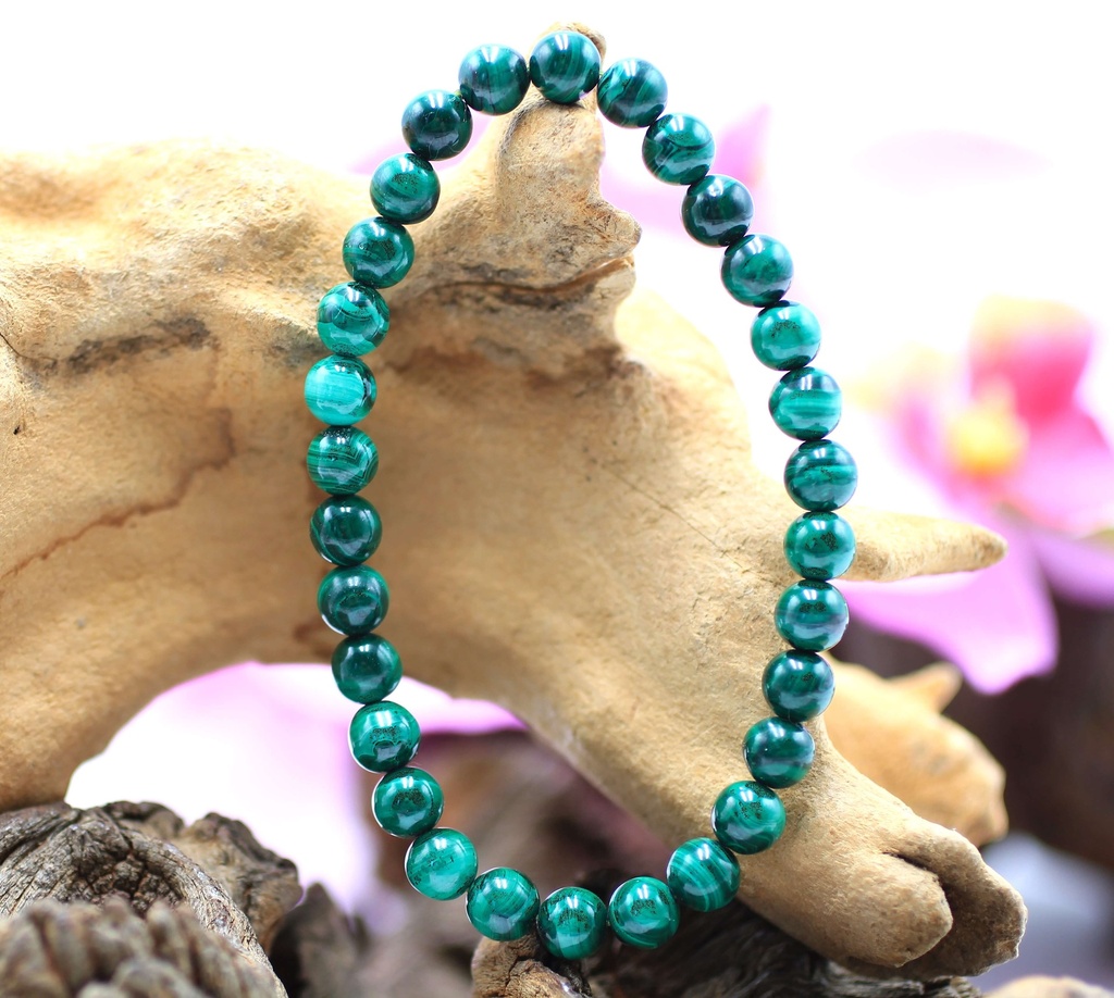 Bracelet en perles 6mm en Malachite