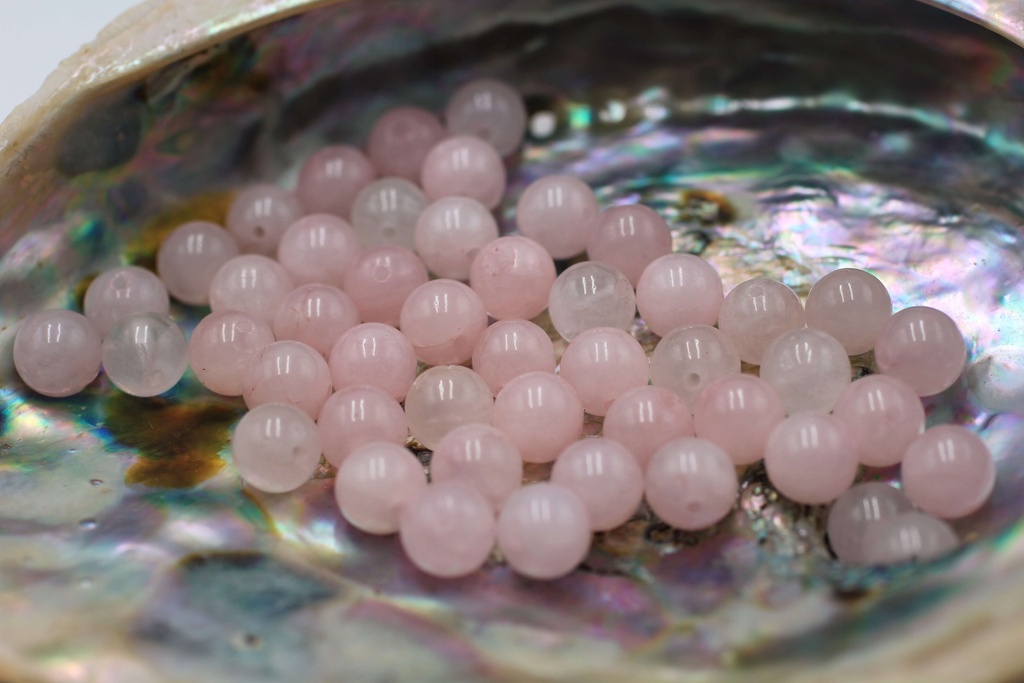 Perle 8mm en Quartz rose