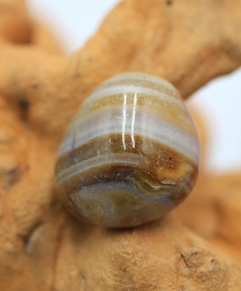 Agate du Botswana roulée