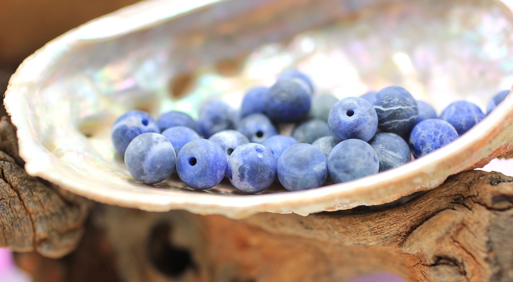 Perle 8mm en Sodalite matte