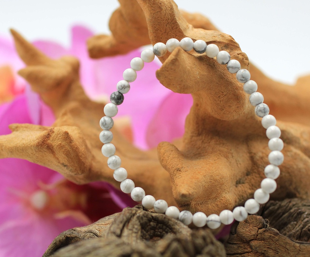 Bracelet en perles 4mm en Howlite