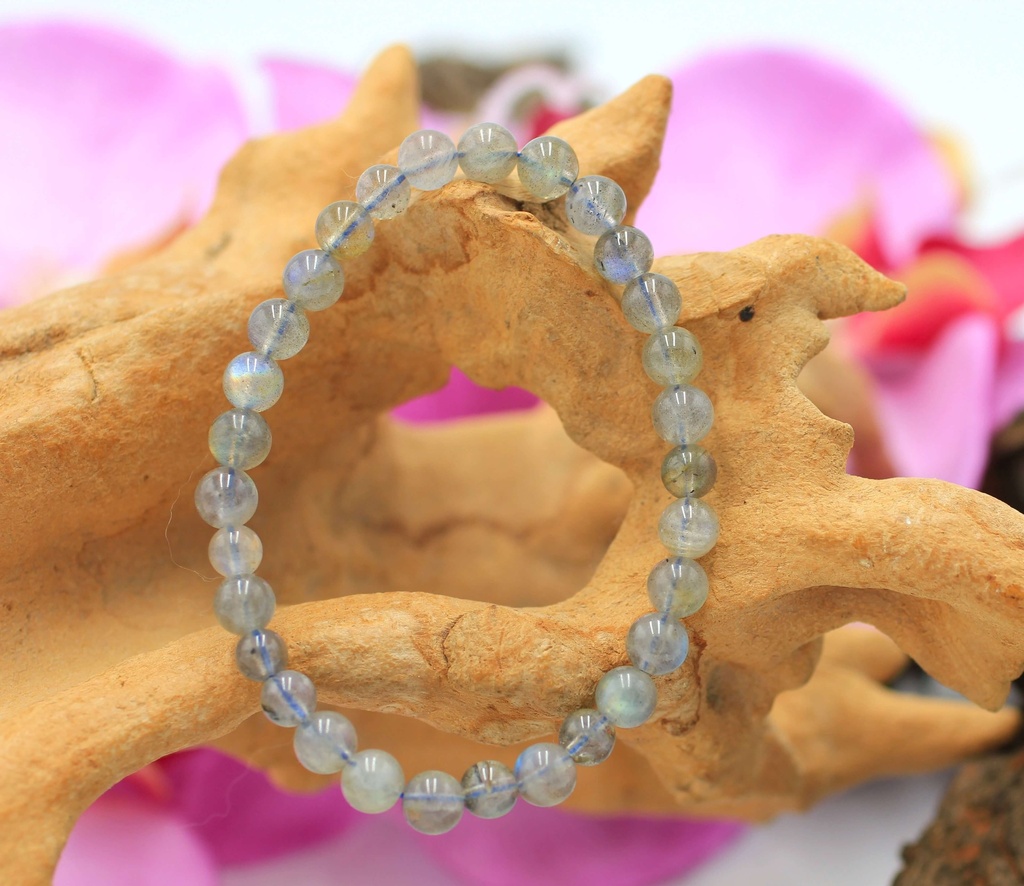 Bracelet en perles 6,5-7,5mm en Labradorite