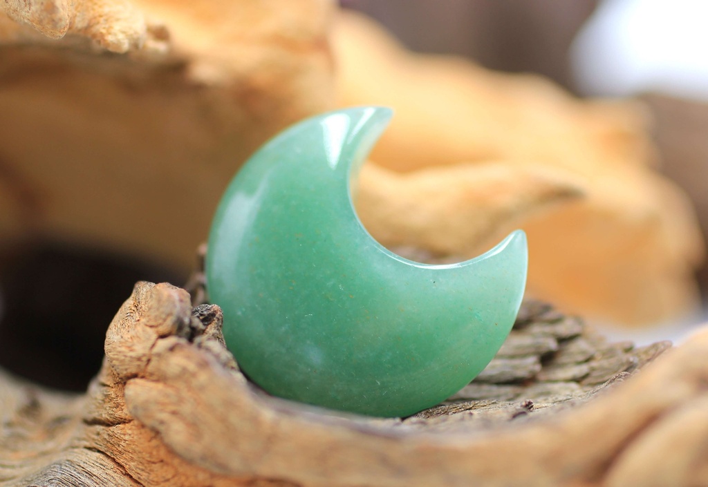 Croissant de lune en Aventurine verte