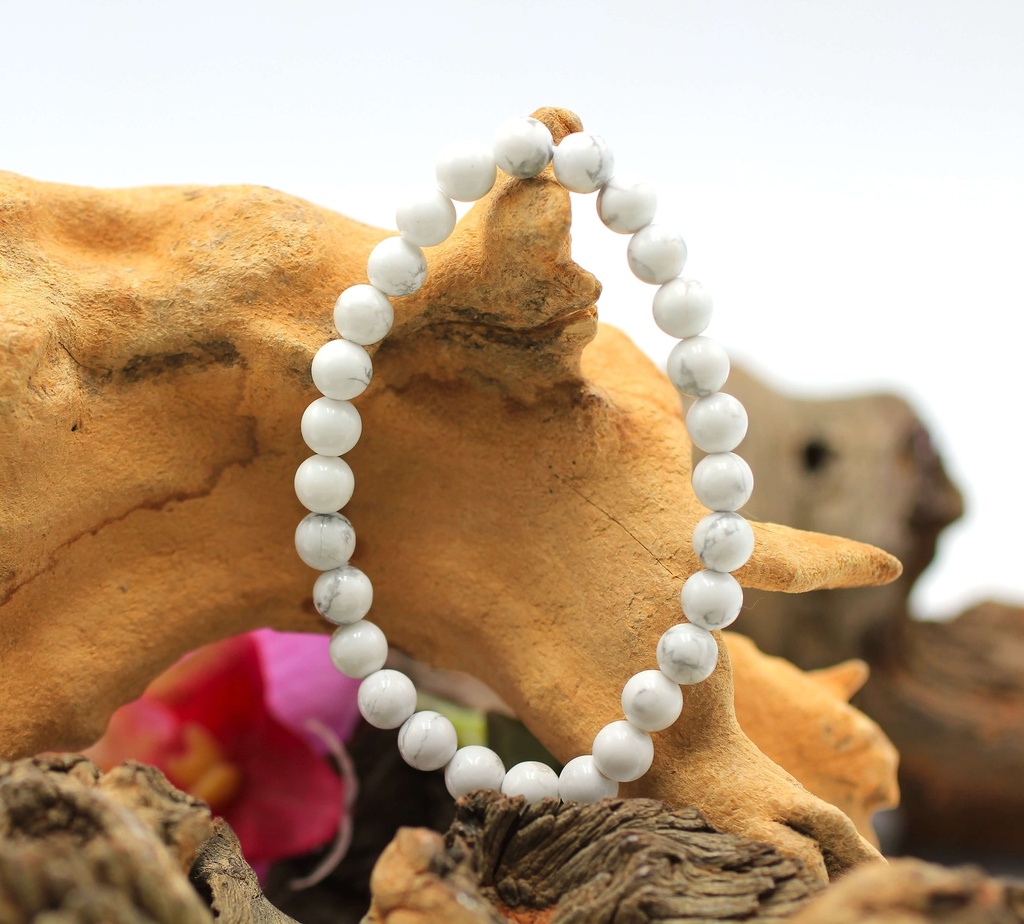 Bracelet en perles 6mm en Howlite