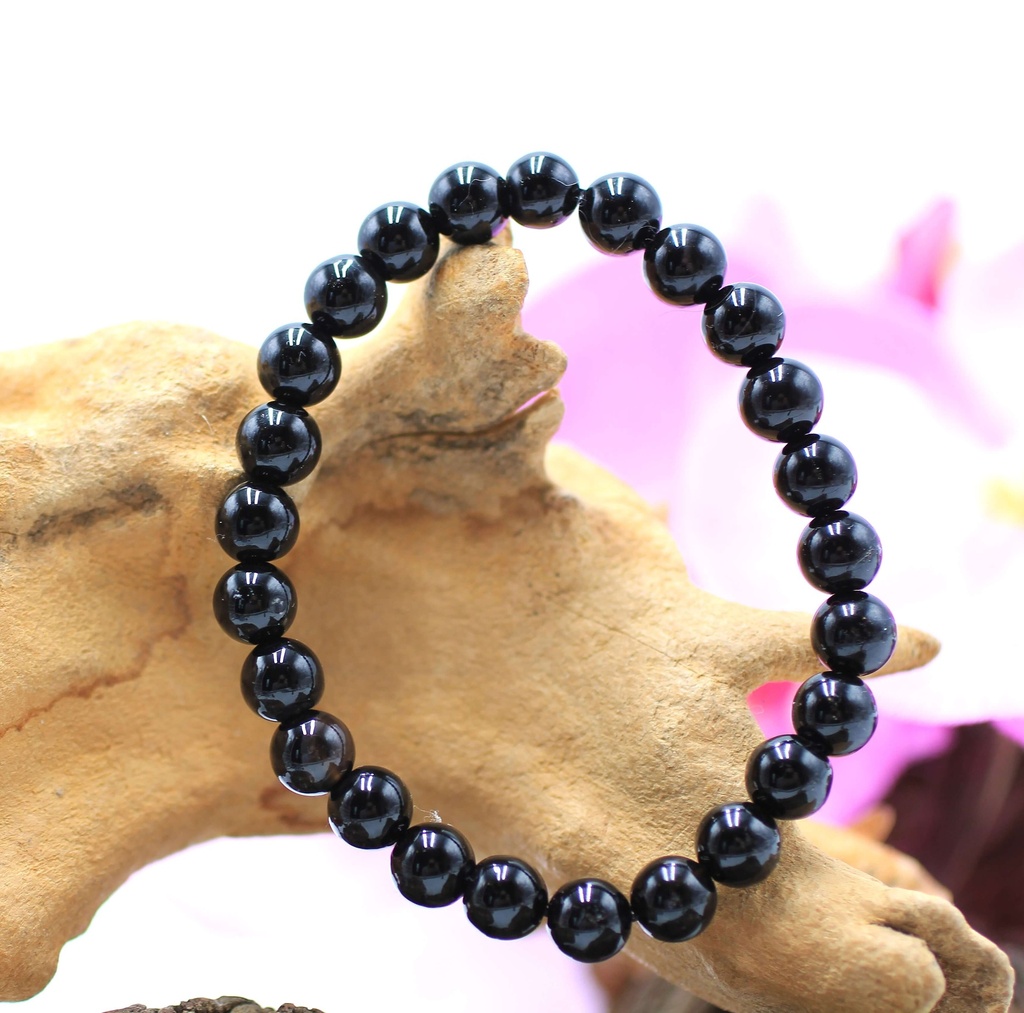 Bracelet en perles 8mm en Onyx noir