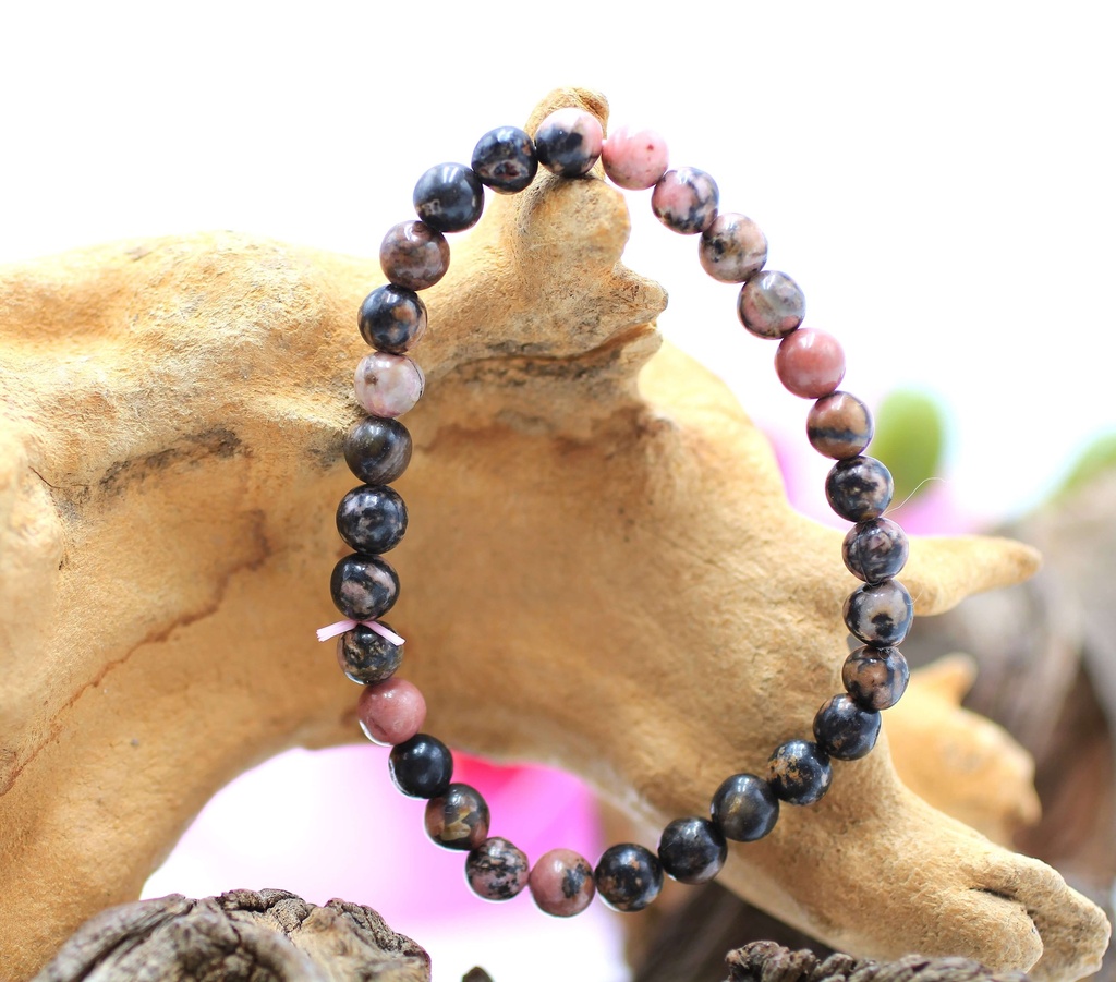 Bracelet en perles 6mm en Rhodonite