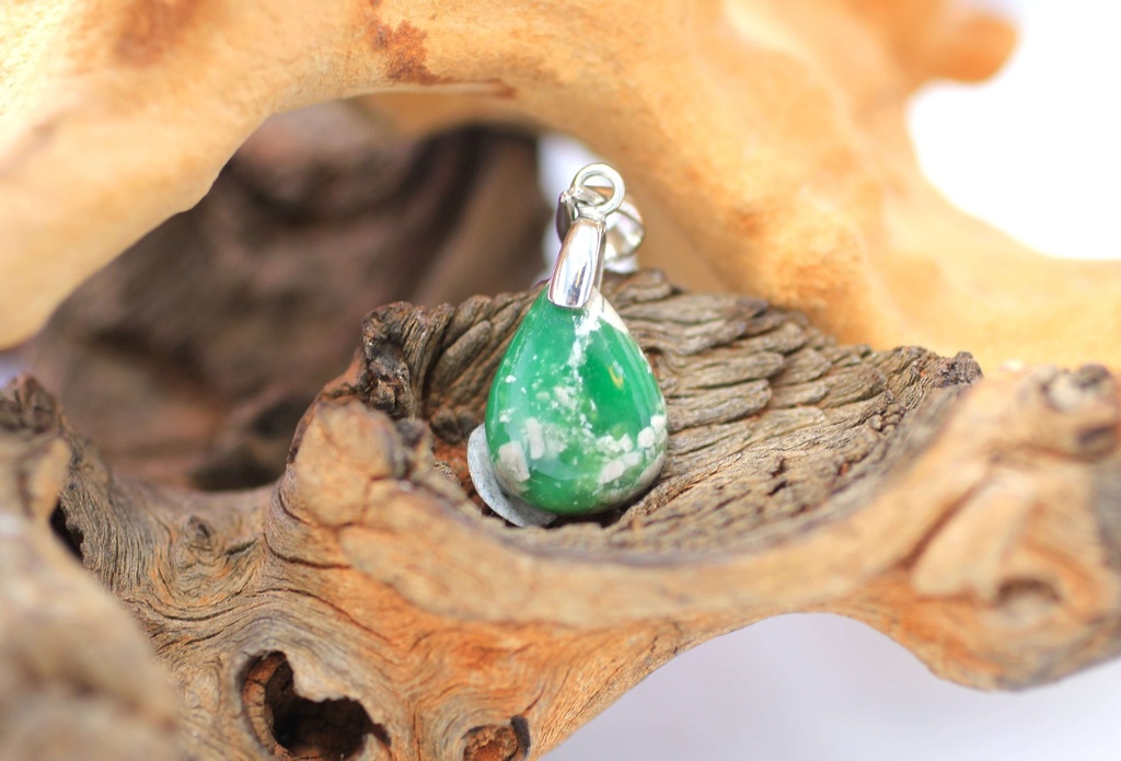 Pendentif en Argent 925 et Variscite