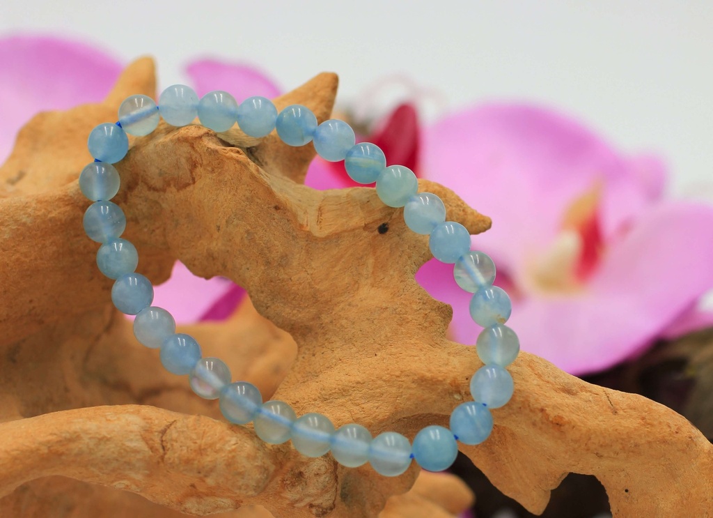 Bracelet en perles 6mm en Calcite bleue