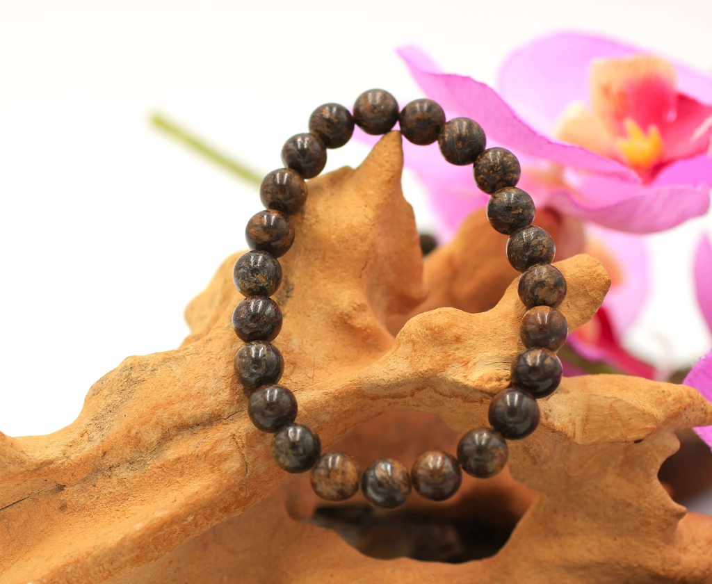 Bracelet en perles 8mm en Bronzite