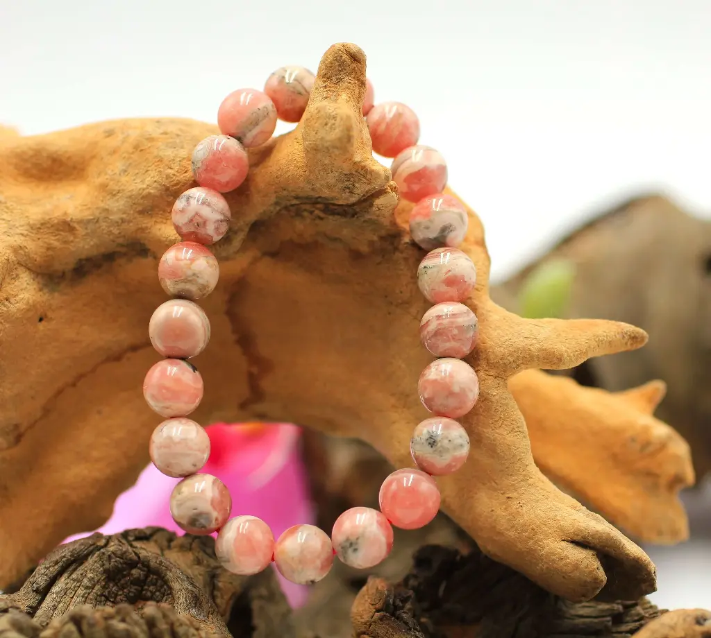 Bracelet en perles 8,5-9,5mm en Rhodochrosite