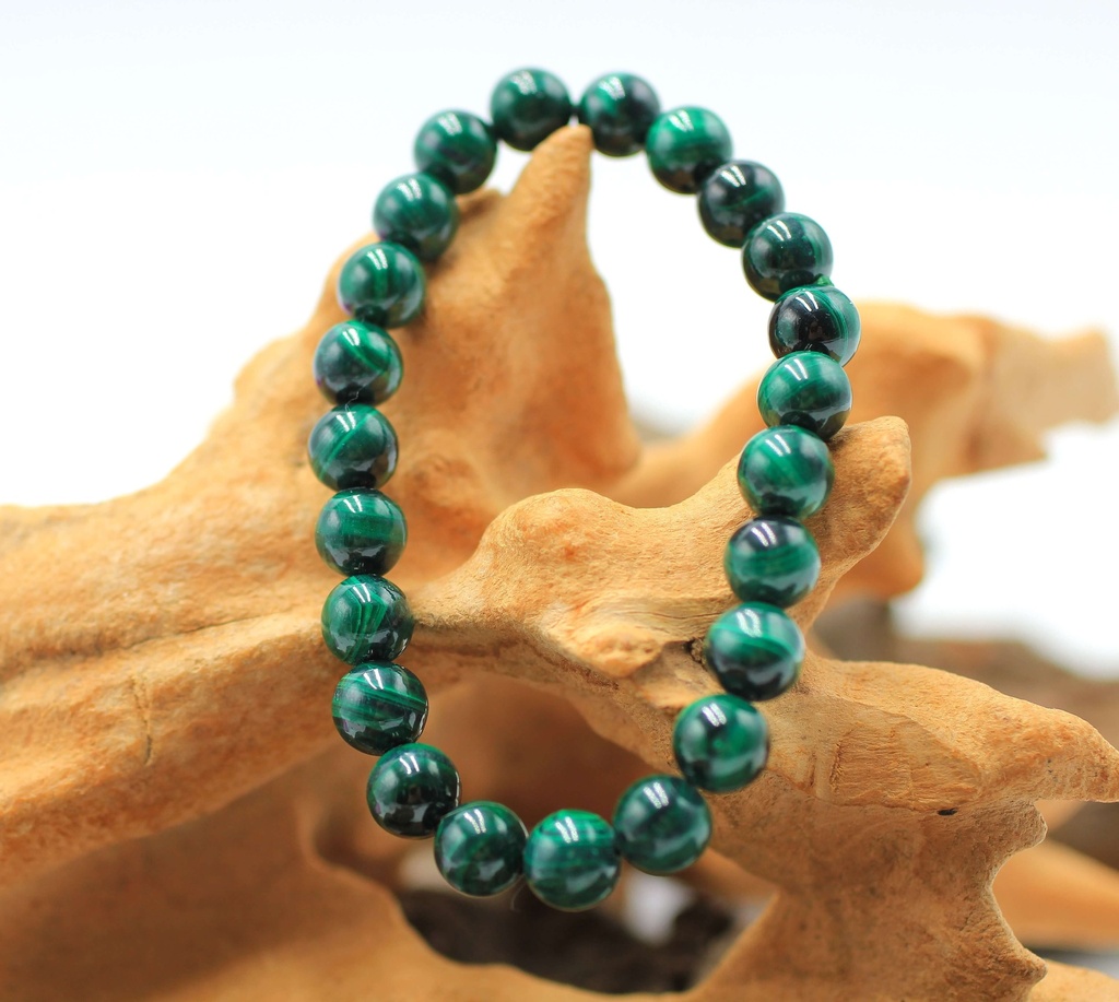 Bracelet en perles 8mm en Malachite