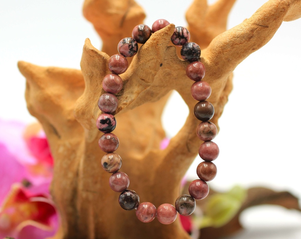 Bracelet en perles 8mm en Rhodonite