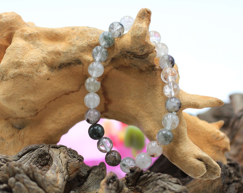 Bracelet en perles 8mm en Quartz chlorite