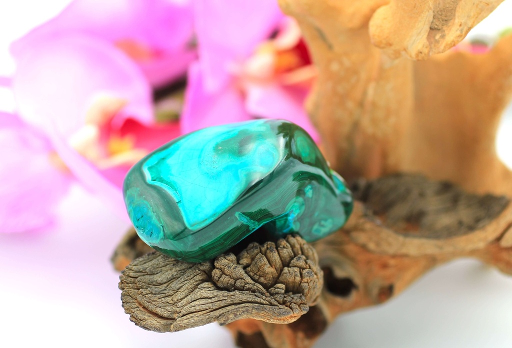 Chrysocolle-Malachite roulée