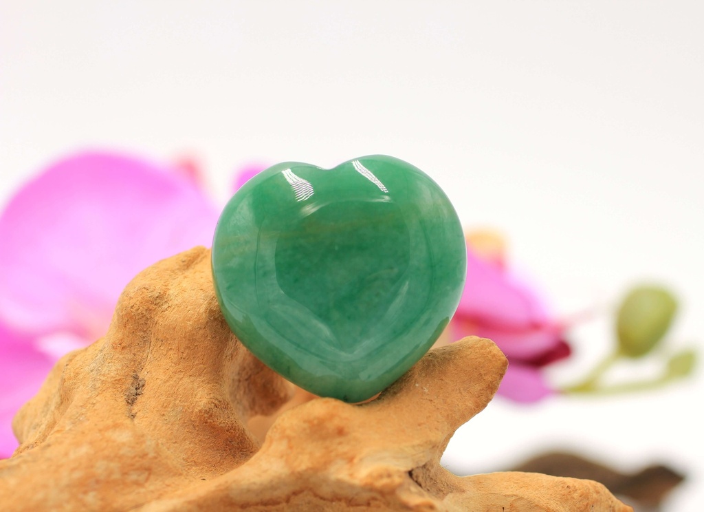 Cœur en Aventurine verte