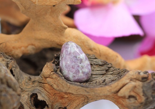 Pendentif foré en Lépidolite