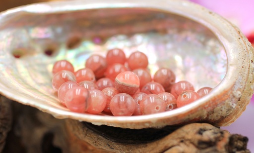 Perle 8mm en Rhodochrosite rouge