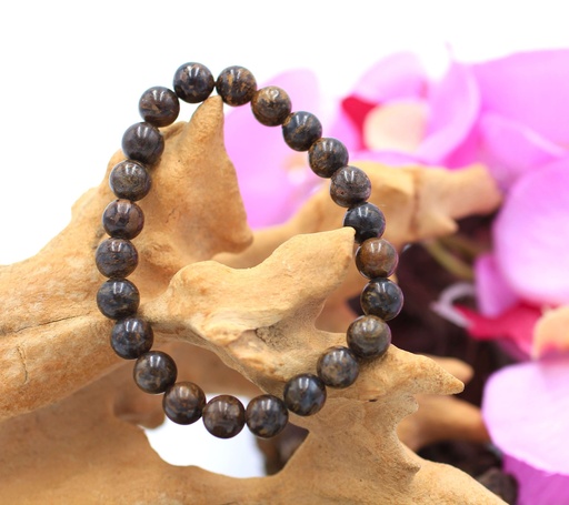 Bracelet en perles 8mm en Bronzite