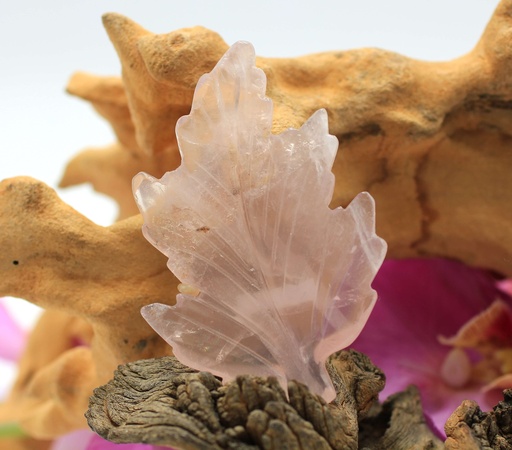 Feuille en Quartz rose