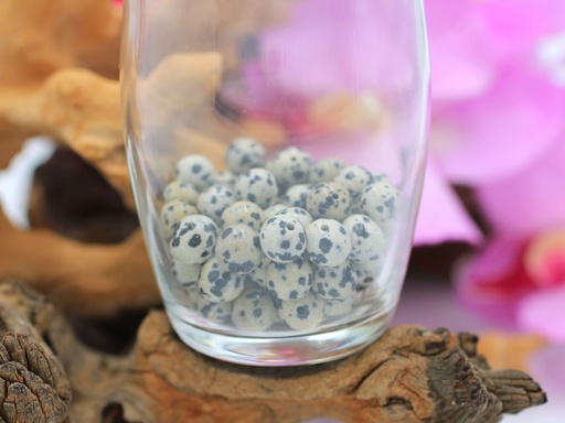 Perle 8mm en Jaspe dalmatien