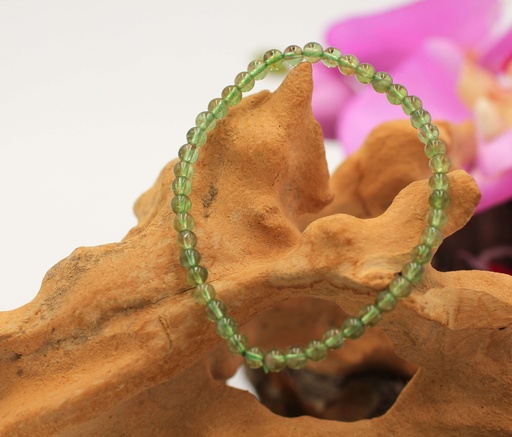 Bracelet en perles 4mm en Apatite verte