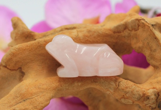 Grenouille en Quartz rose