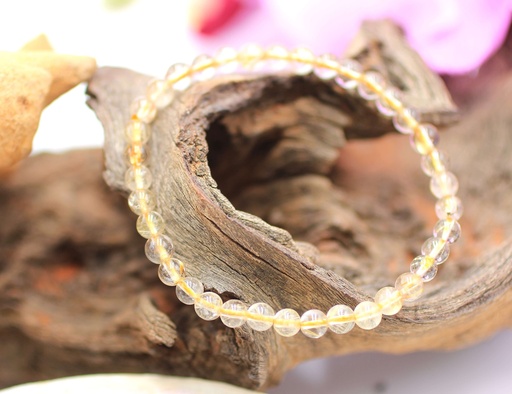 Bracelet en perles 4,5-5,5mm en Quartz rutile