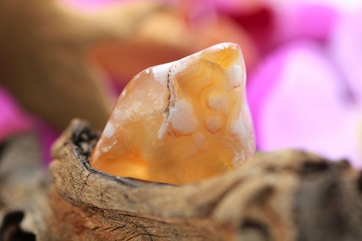 Agate fleur de cerisier roulée