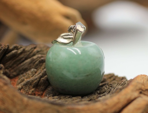 Pendentif pomme en Aventurine verte