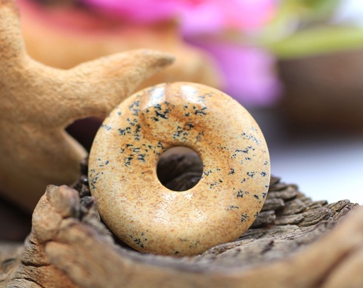 Pendentif donut en Jaspe paysage