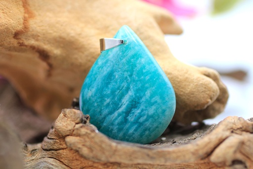 Pendentif goutte en Amazonite