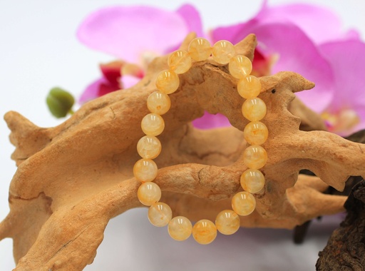 Bracelet en perles 10mm en Quartz Golden Healer