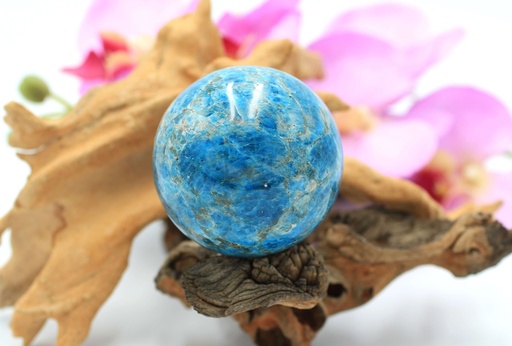 Sphère en Apatite bleue