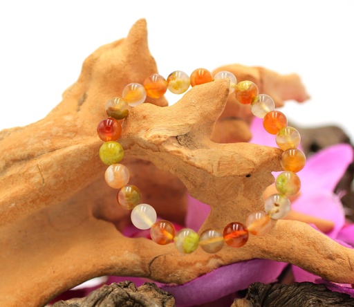 Bracelet en perles 7,5-8,5mm en Agate feu