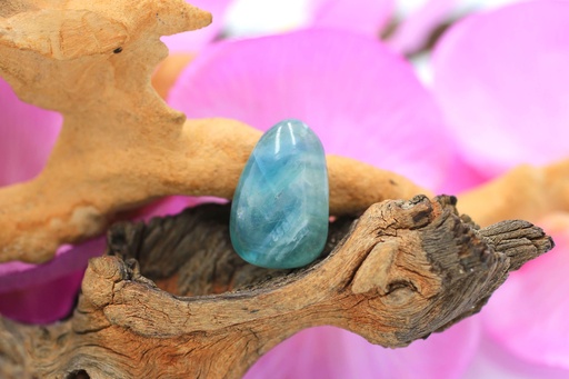 Pendentif foré en Fluorite bleue