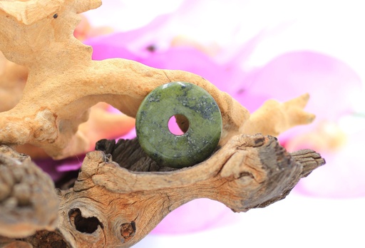 Pendentif donut en Epidote