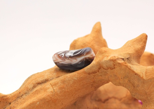 Agate rose du Botswana roulée