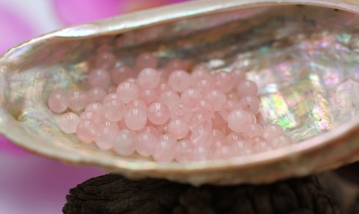 Perle 4mm en Quartz rose