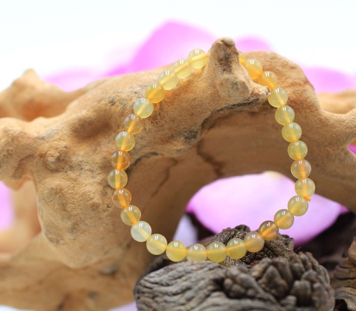 Bracelet en perles 6mm en Opale jaune