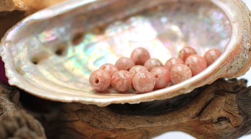 Perle 8mm en Rhodochrosite rose